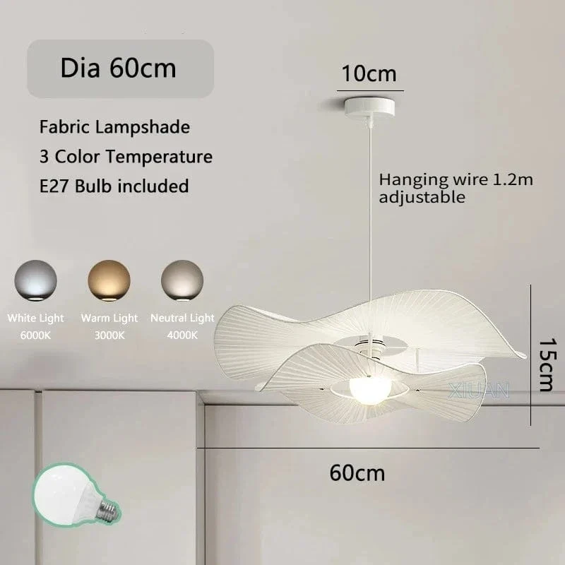 Grande Suspension Blanche Salon