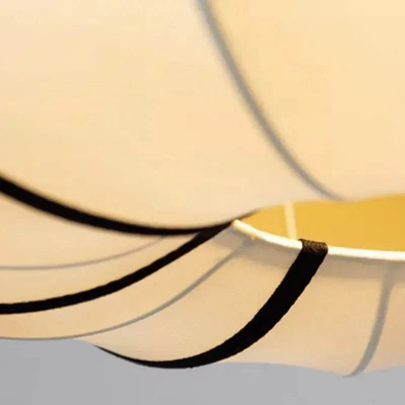 Suspension LED Médiévale Nordique – Lampe Zen en Soie pour Salon, Chambre & Décoration Maison
