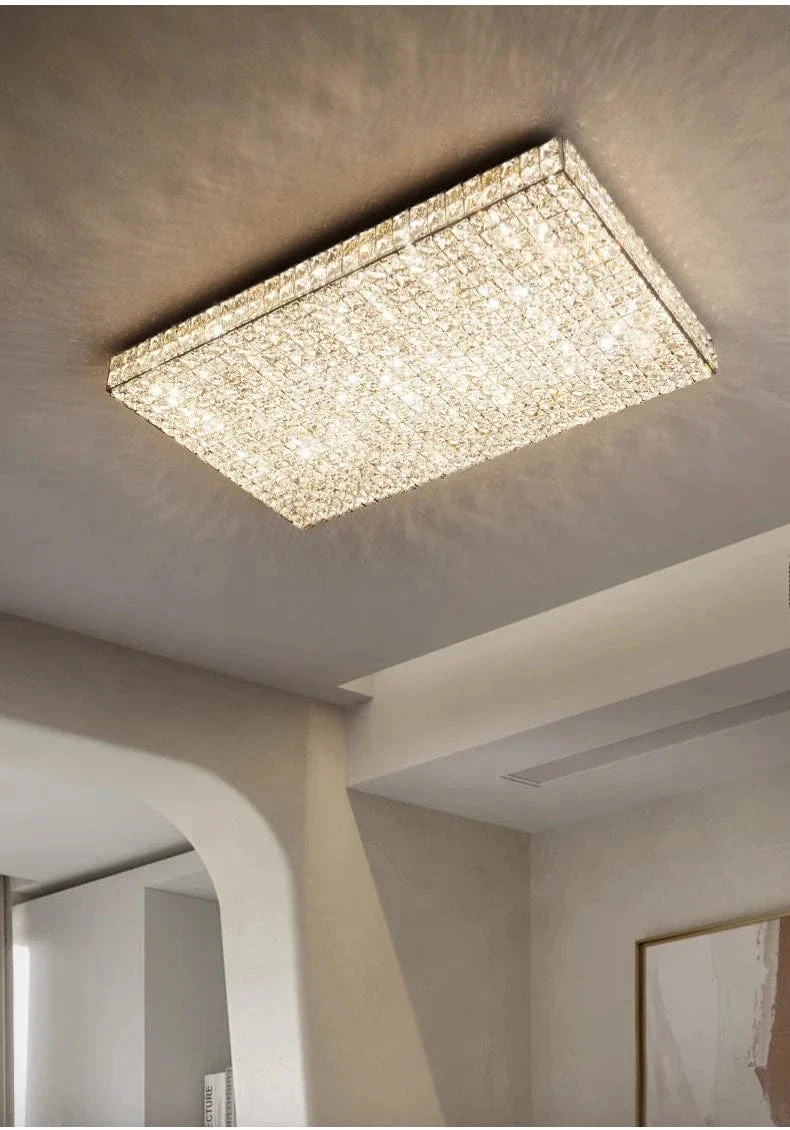 Plafonnier luxe en cristal