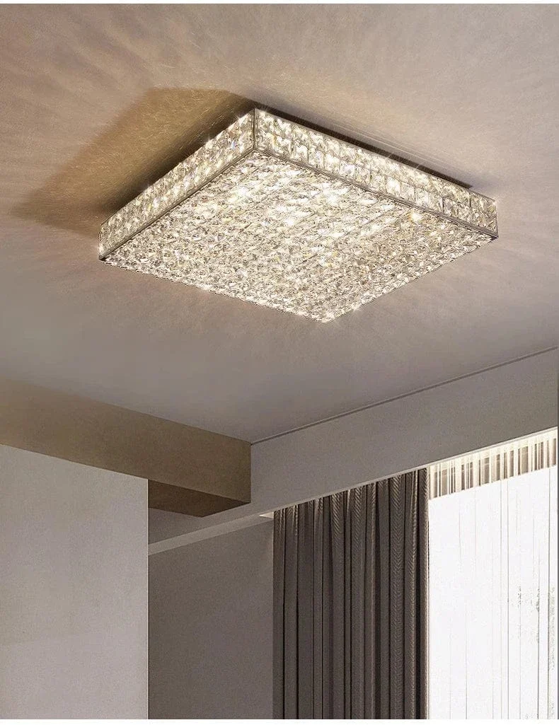 Plafonnier luxe en cristal