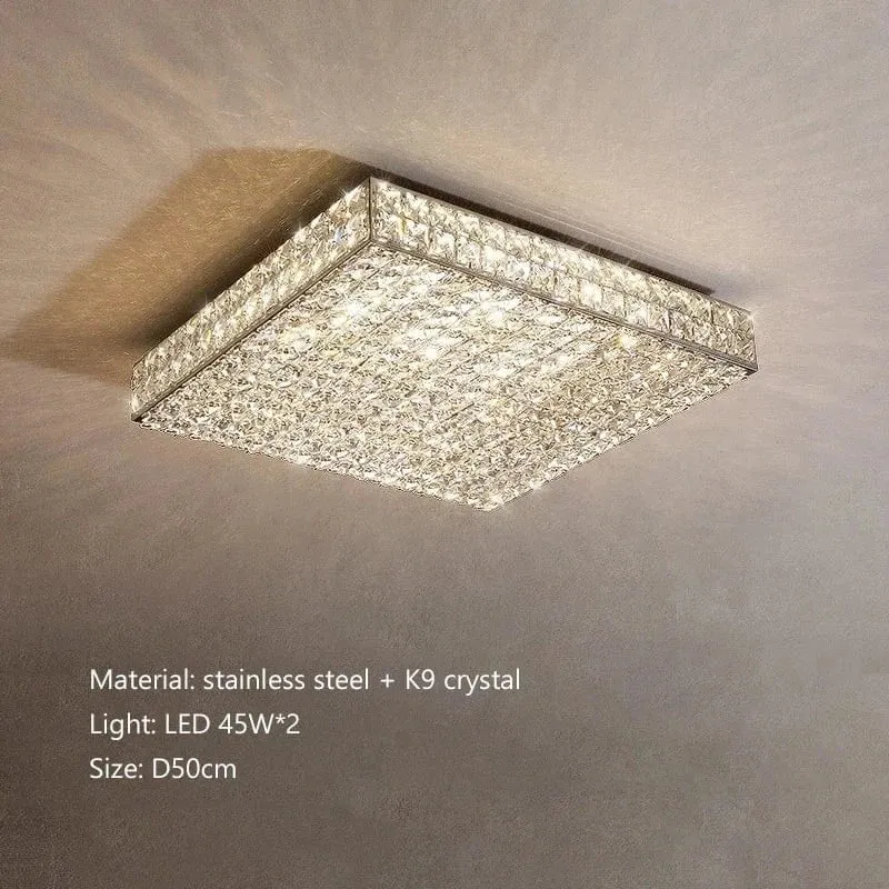 Plafonnier luxe en cristal