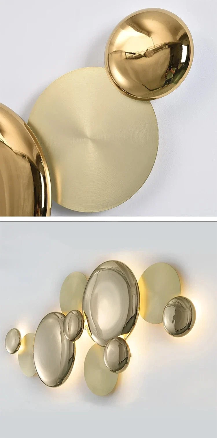 Applique Murale Nordique Dorée – Lampe Murale LED Art Déco pour Chambre, Salon, Couloir et Restaurant