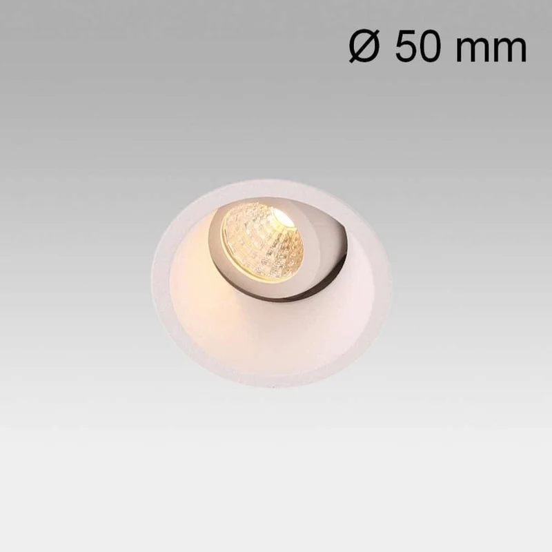 Mini spot encastrable orientable FOX Ø 50 mm LED 5W blanc