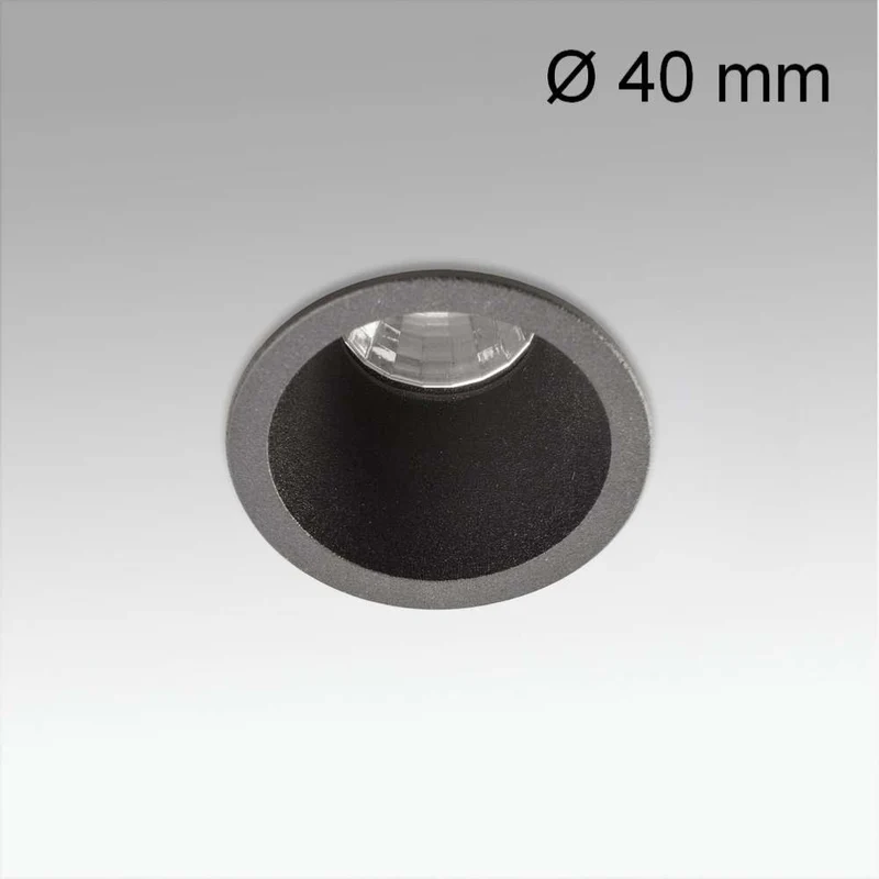 Spot encastrable FOX LED 5W Ø 40 mm noir