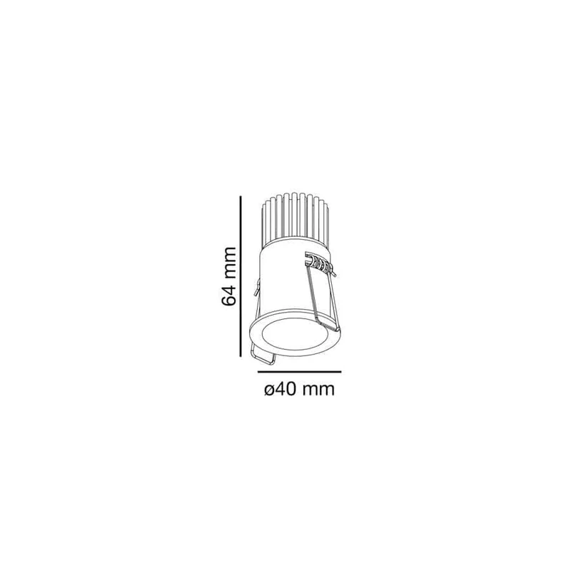 Spot encastrable FOX LED 5W Ø 40 mm blanc