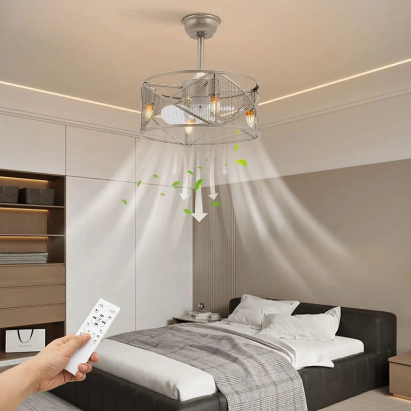 Zero Fuss Smooth Operator Three Blade Ceiling Fan With Bright Integrated Light And Reversible Whisper Quiet Motor Featuring Super Easy Handheld Remote For Lazy Nighttime Chill In Bedrooms