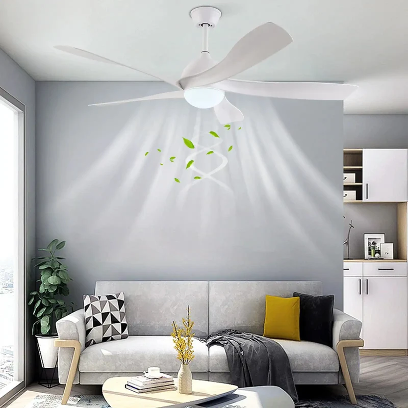 Heavy Duty Silenced Ceiling Fan With Smooth Brushed Copper Motor And Easy Grip Remote Control Whisper Quiet Performance Six Wind Levels Reverse Function And Tunable Led Bulb Sweet Relief From Summer Heatwaves