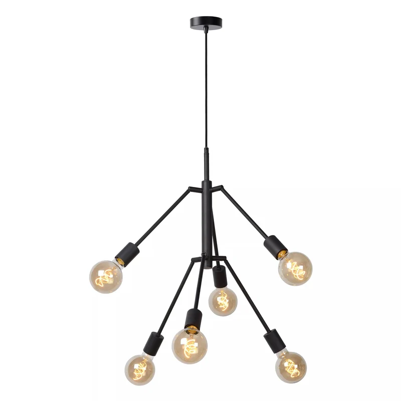 Lustre noir en métal malléable Cuisine