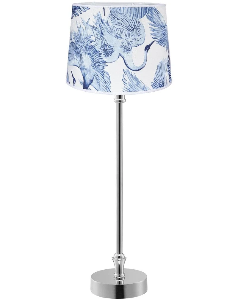 Lampe avec abat jour motifs bleu de Salon