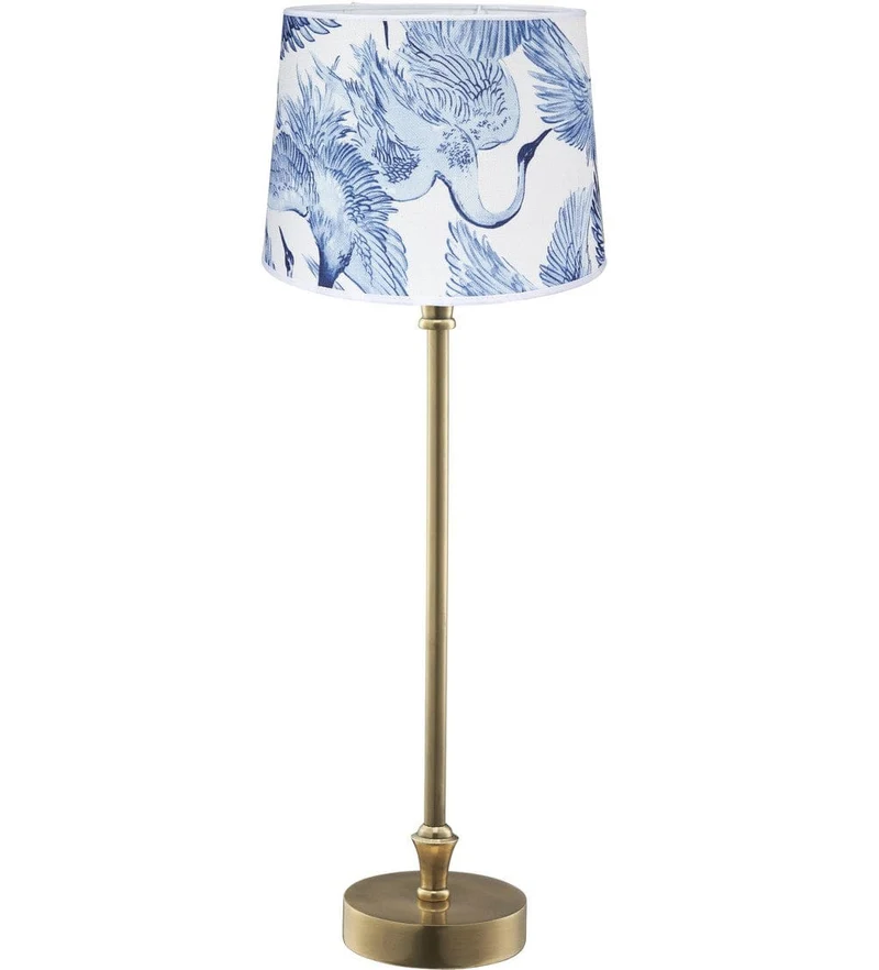 Lampe avec abat jour motifs bleu de Salon