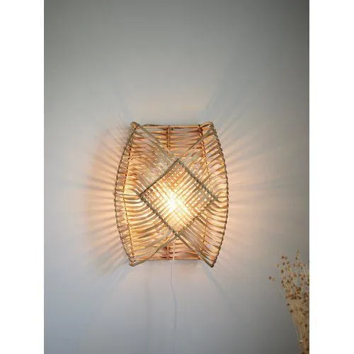 Applique murale naturelle en rotin