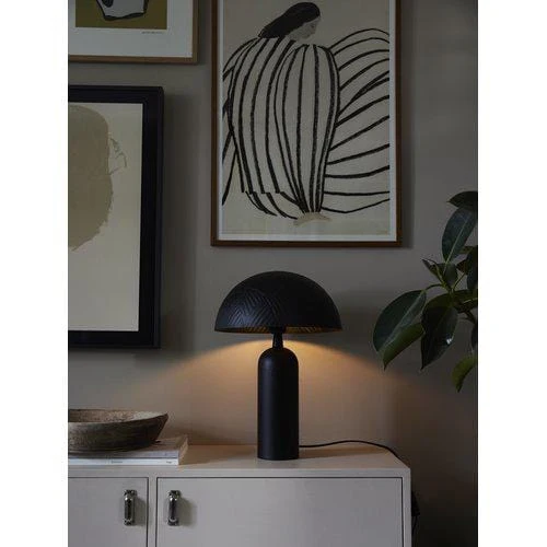 Lampe champignon noir mat de Salon