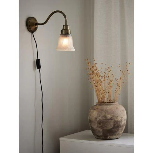 Applique murale vintage en verre