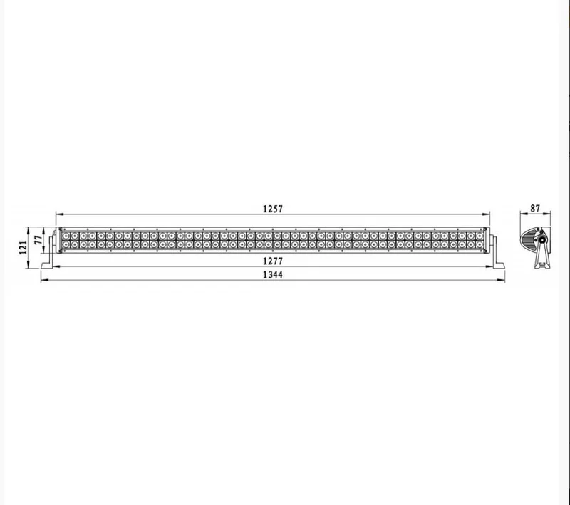 Barre Lumineuse LED Incurvée / Faisceau Large / Incurvé / 96x LED / 1344mm