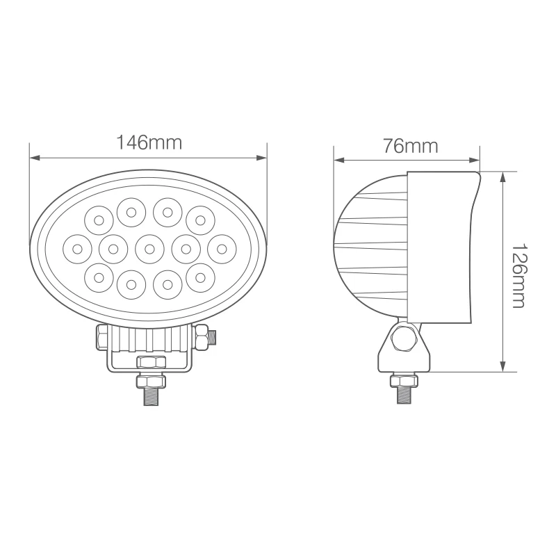 Projecteur LED ovale par LED Autolamps / 3120 Lumens