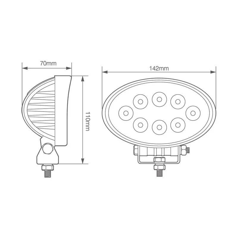 Projecteur LED ovale par LED Autolamps / 1920 Lumens