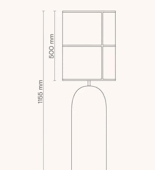 Lampadaire RANIA béton anthracite