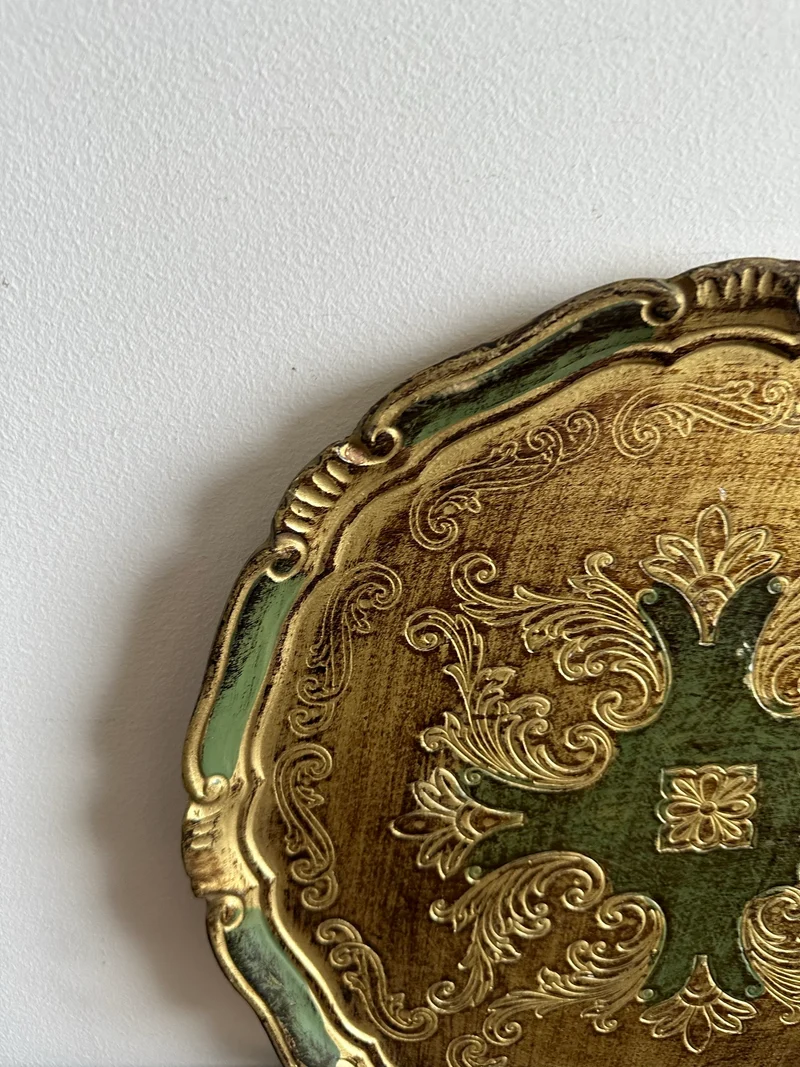 Plateaux florentins ronds en bois