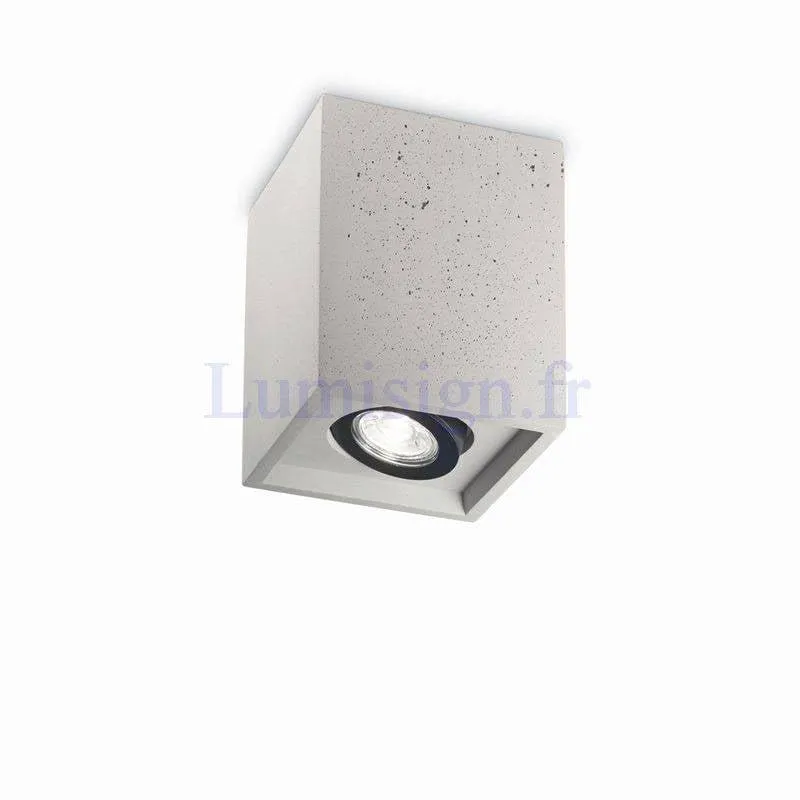 Spot saillie orientable en béton OAK carré