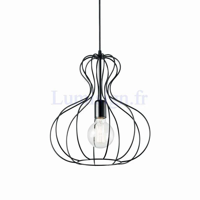 Suspension fils d’acier AMPOLLA-1 émaillée noire