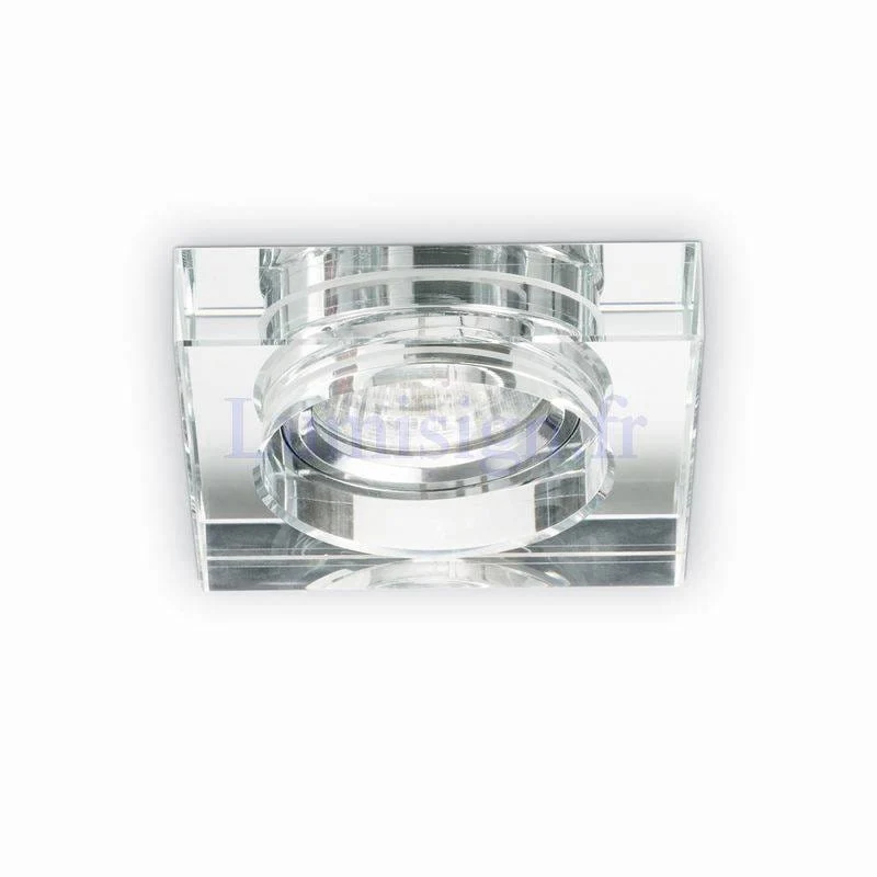 Spot encastrable carré en verre BLUES transparent