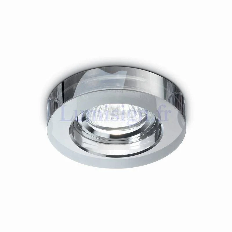 Spot encastrable rond en verre BLUES chrome
