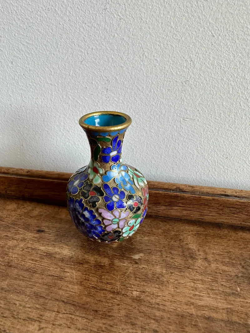Vase en bronze cloisonné