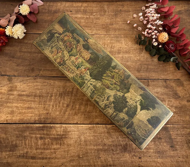 Boite rectangulaire florentine décoration tapisserie Moyen Age