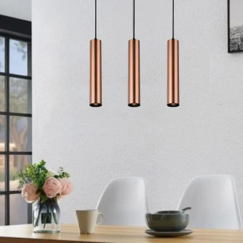 Luminaire Suspendu GU10 IP20 30cm Bronze - Pack de 3
