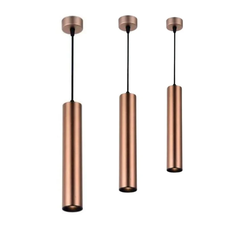 Luminaire Suspendu GU10 IP20 30cm Bronze - Pack de 3