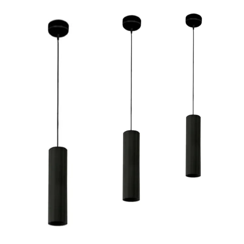 Luminaire Suspendu GU10 IP20 30cm NOIR - Pack de 3