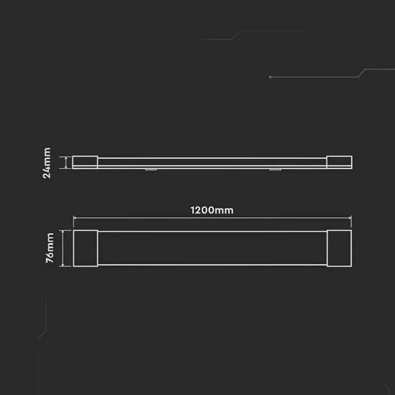 Réglette LED 120cm 40W 110lm/W Garantie 5 ans No Flicker