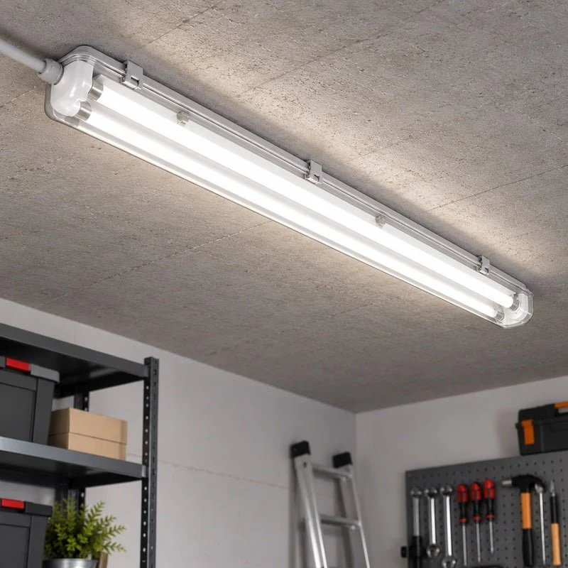 Kit de Réglette LED IP65 + 2 Tube Néon LED 120cm T8 18W