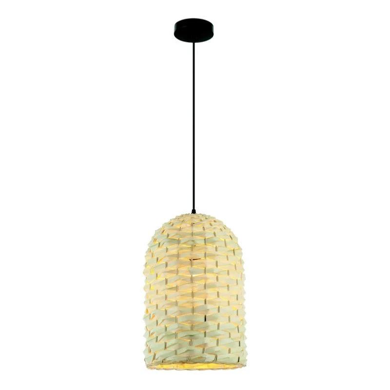 Suspension cloche Zambelis réf 20152 bambou naturel