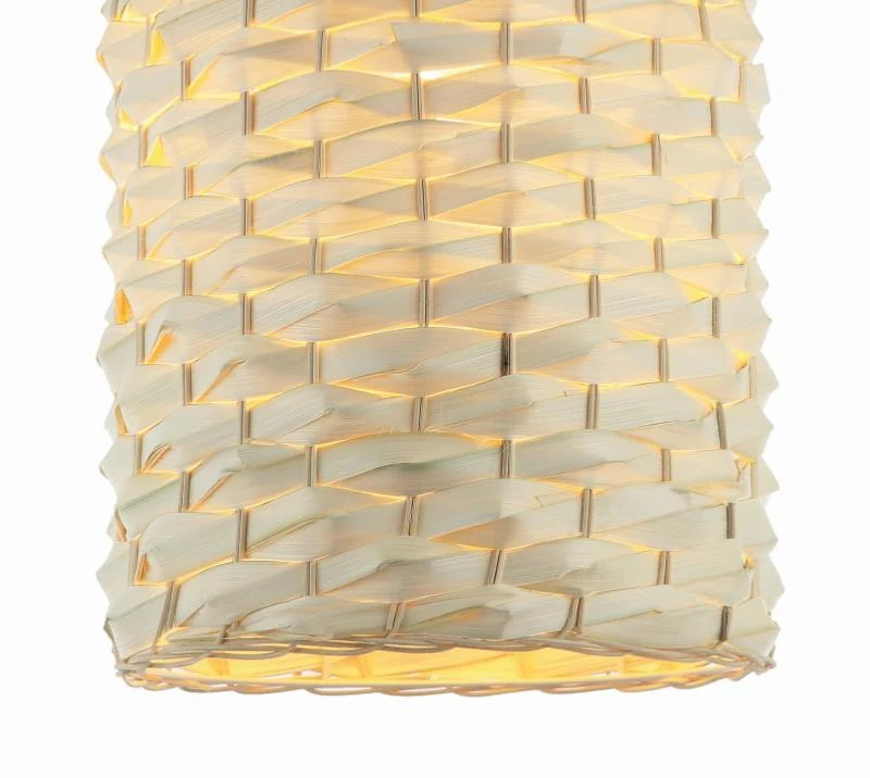 Suspension cloche Zambelis réf 20152 bambou naturel
