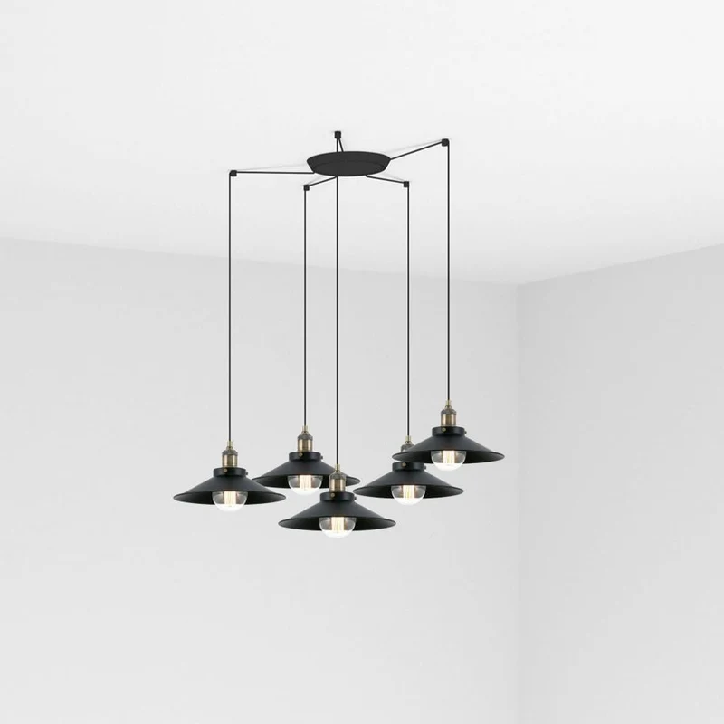 Suspension MARLIN-5L or vieilli et noir