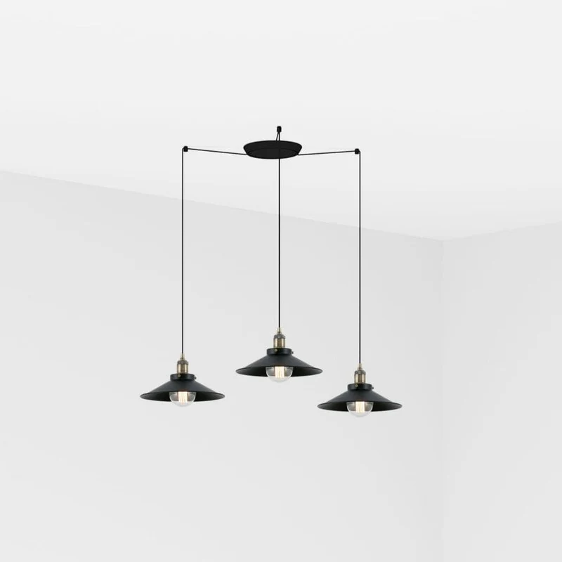 Suspension MARLIN-3L or vieilli et noir