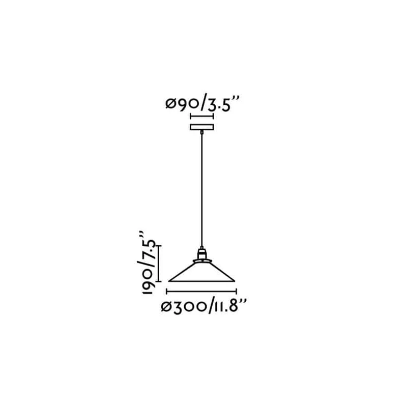 Suspension MARLIN or vieilli et noir