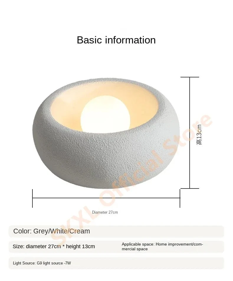Plafonnier Blanc Rond