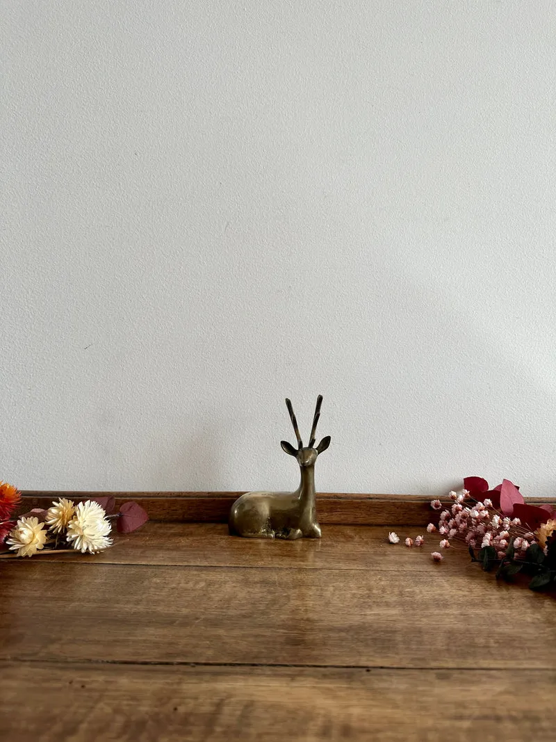 Cerf en laiton vintage