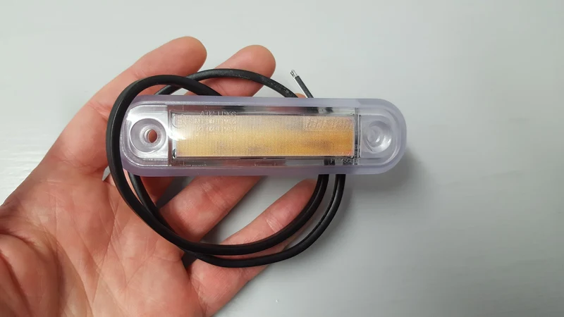 Feu de position LED effet néon avec joint transparent / Ambre