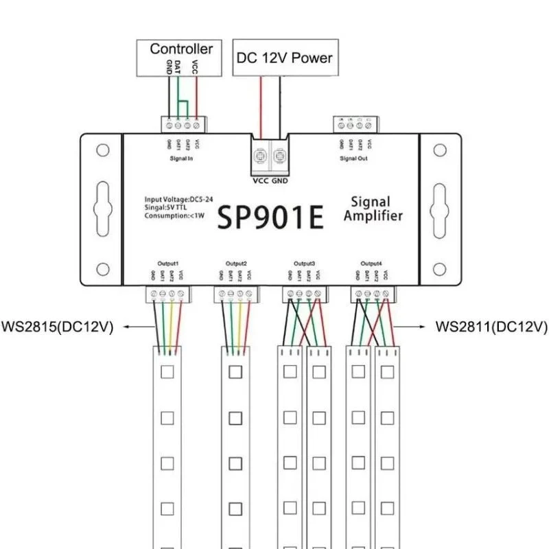 Amplificateur Répéteur De Signal 5V - 24V