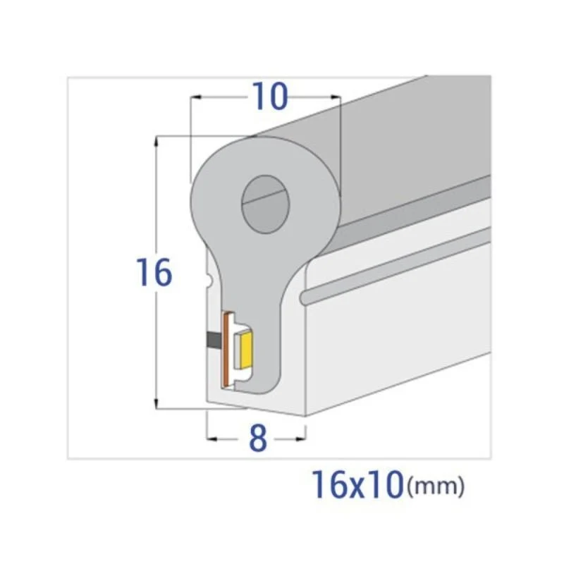 Néon Flexible LED 220V 50M Dimmable 120LED/m Rose