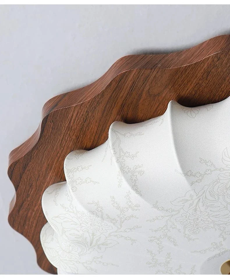 Plafonnier en Bois Rétro Japonais