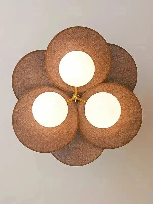 Plafonnier feuilles bois scandinave