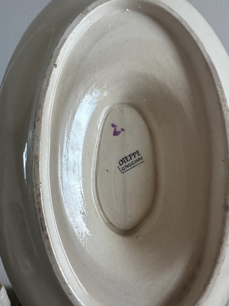 Ravier en porcelaine de Longchamp Modèle Dieppe