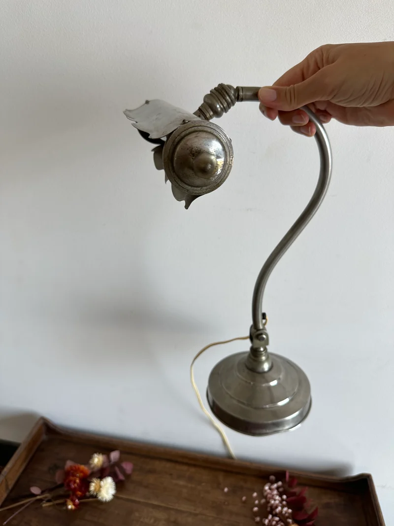Lampe de notaire en métal années 30