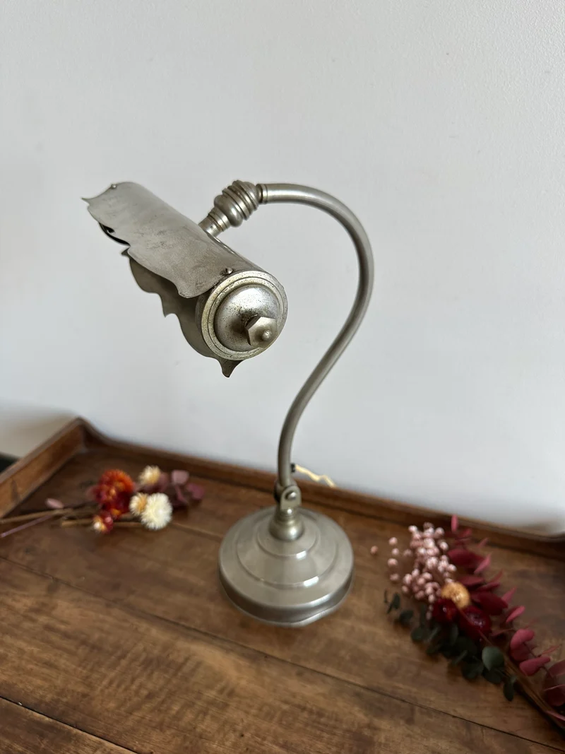 Lampe de notaire en métal années 30