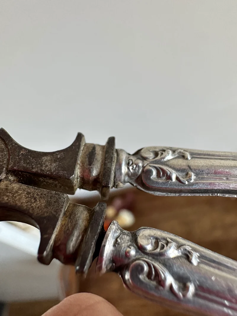 Ciseaux à sucre manche en argent