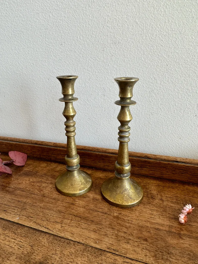 Bougeoirs en laiton taille XS x 2
